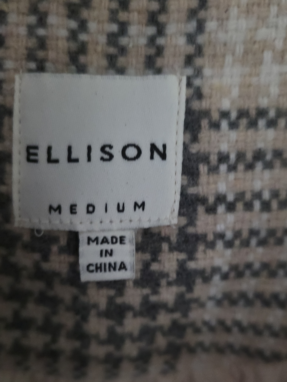 Ellison Plaid Jacket in Beige and Black Tone